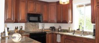 Traditional cherry wood kitchen